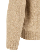 Brunello Cucinelli Men's Silk and Cashmere Blend Turtleneck Beige, view 4