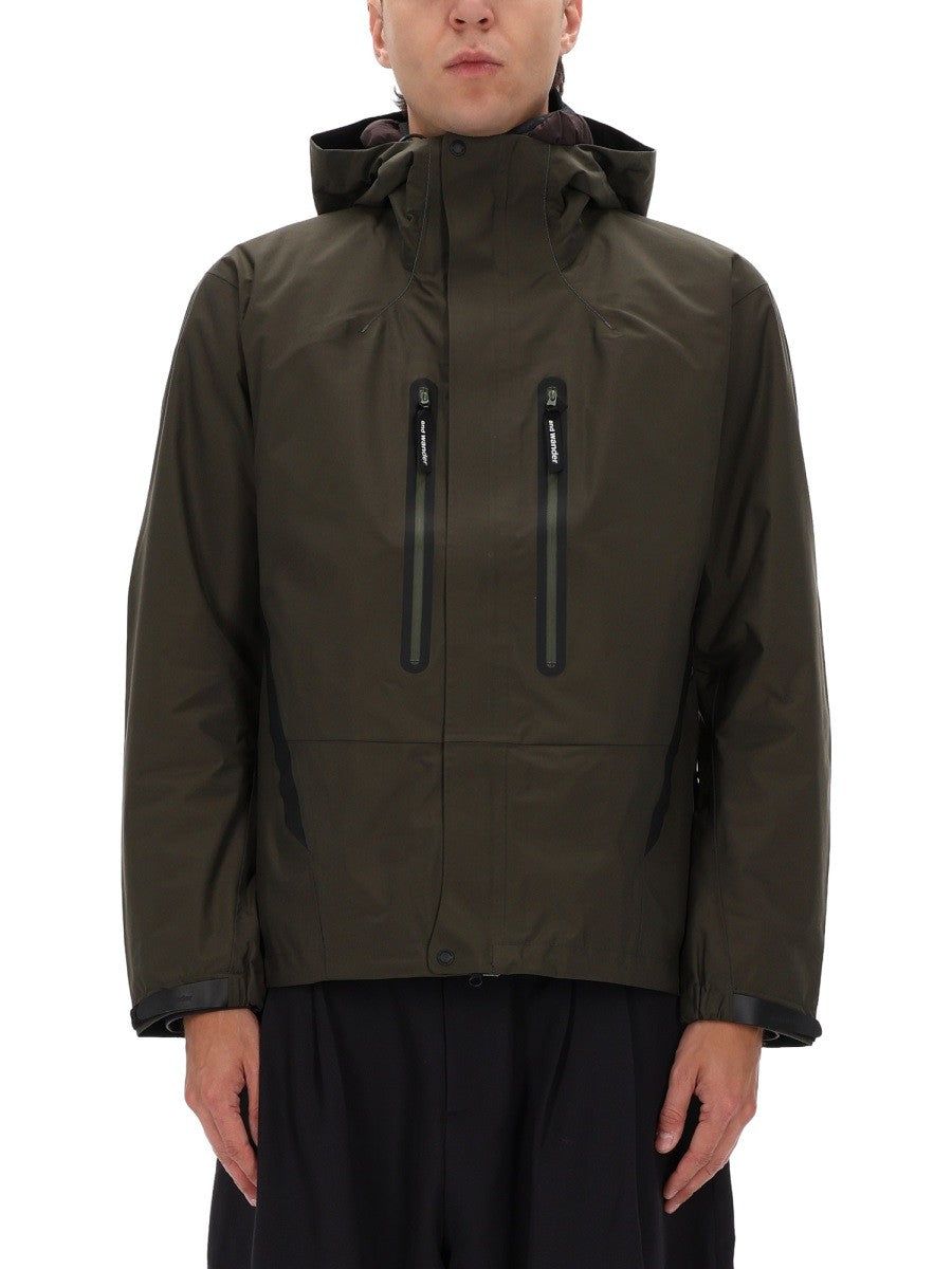 And Wander Men's Rain Jacket Green And Wander