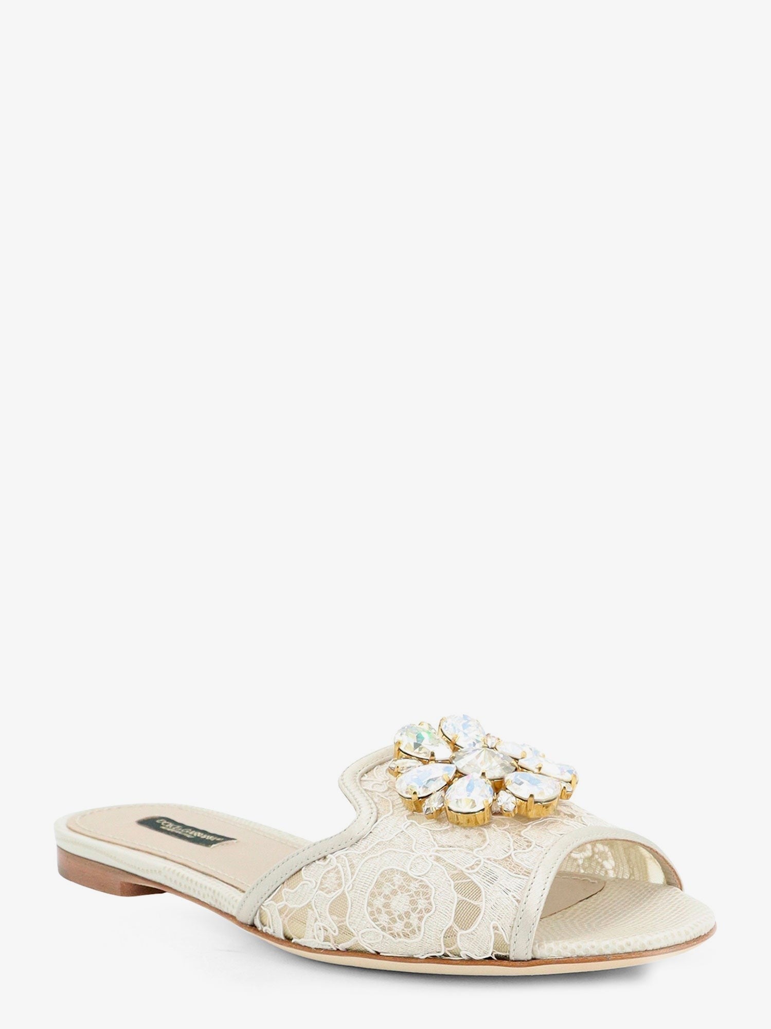 Dolce &amp; Gabbana Women's Rainbow Lurex Lace Sandals Ghiaccio