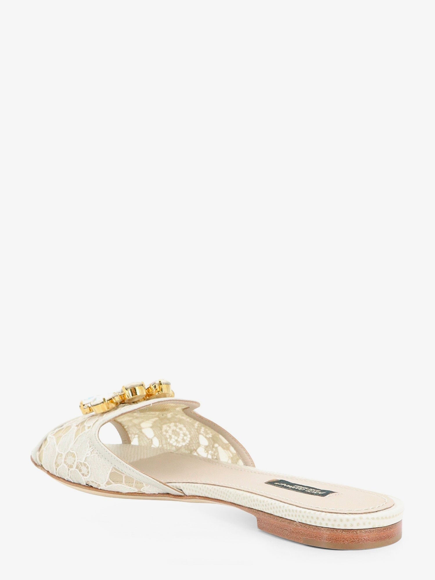 Dolce &amp; Gabbana Women's Rainbow Lurex Lace Sandals Ghiaccio