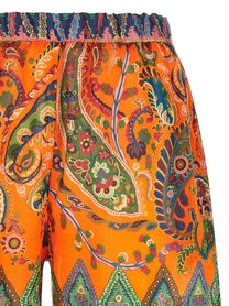 ETRO Ramie Shorts Orange