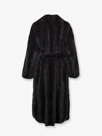 The Frankie Shop Women's Ravello Faux Fur Coat Brown
