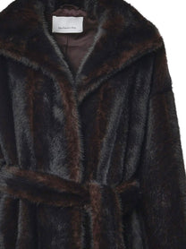 The Frankie Shop Women's Ravello Faux Fur Coat Brown