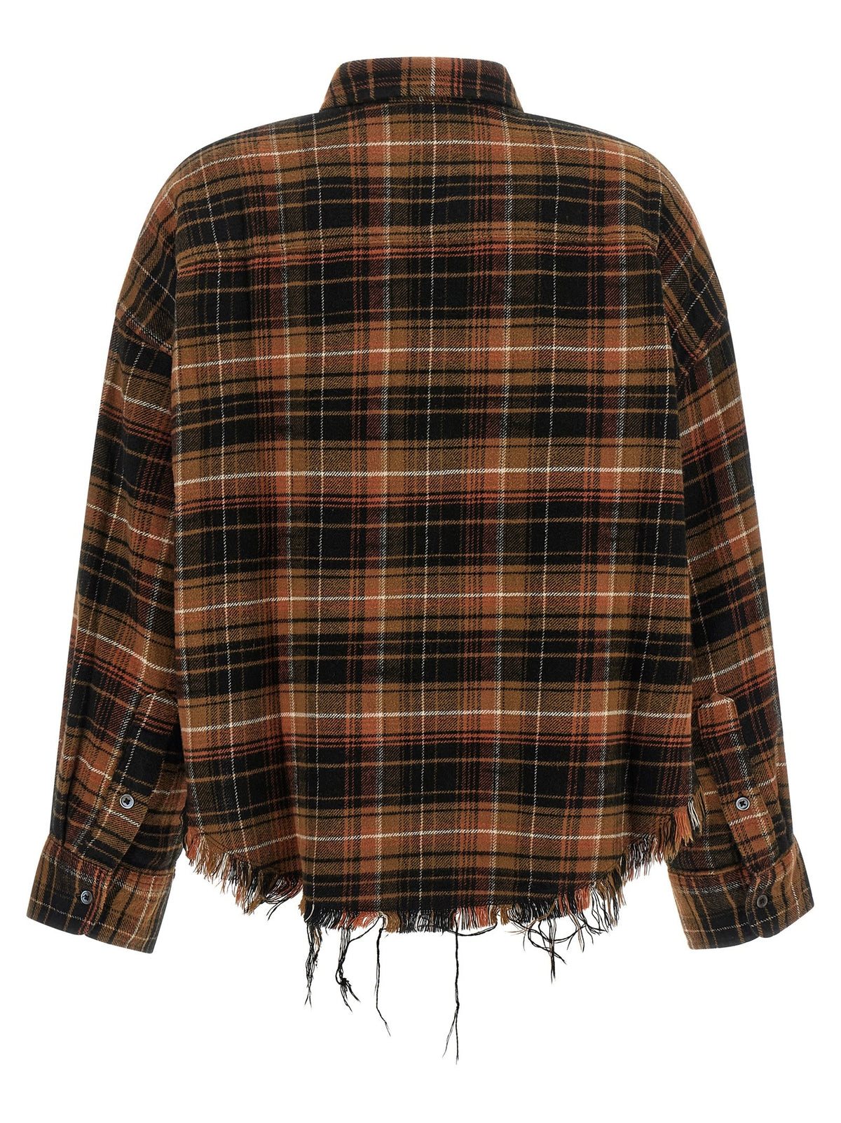 R13 Raw Cut Cropped Shirt Brown, view 2