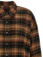 R13 Raw Cut Cropped Shirt Brown, view 3