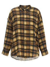 R13 Raw Cut Hem Shirt Brown