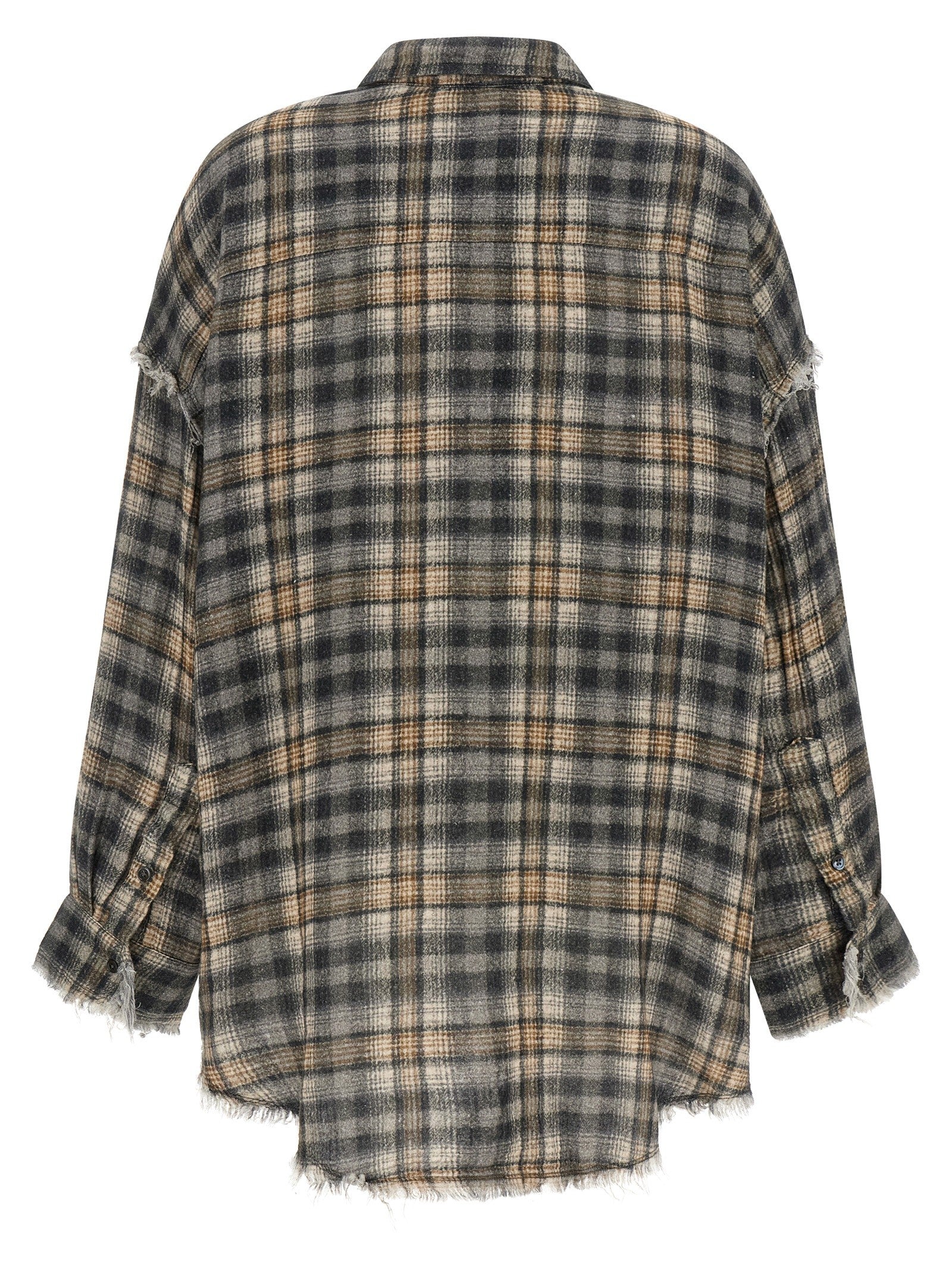 R13 Raw Cut Hem Shirt Grey