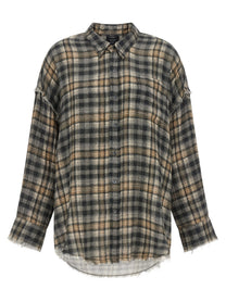 R13 Raw Cut Hem Shirt Grey