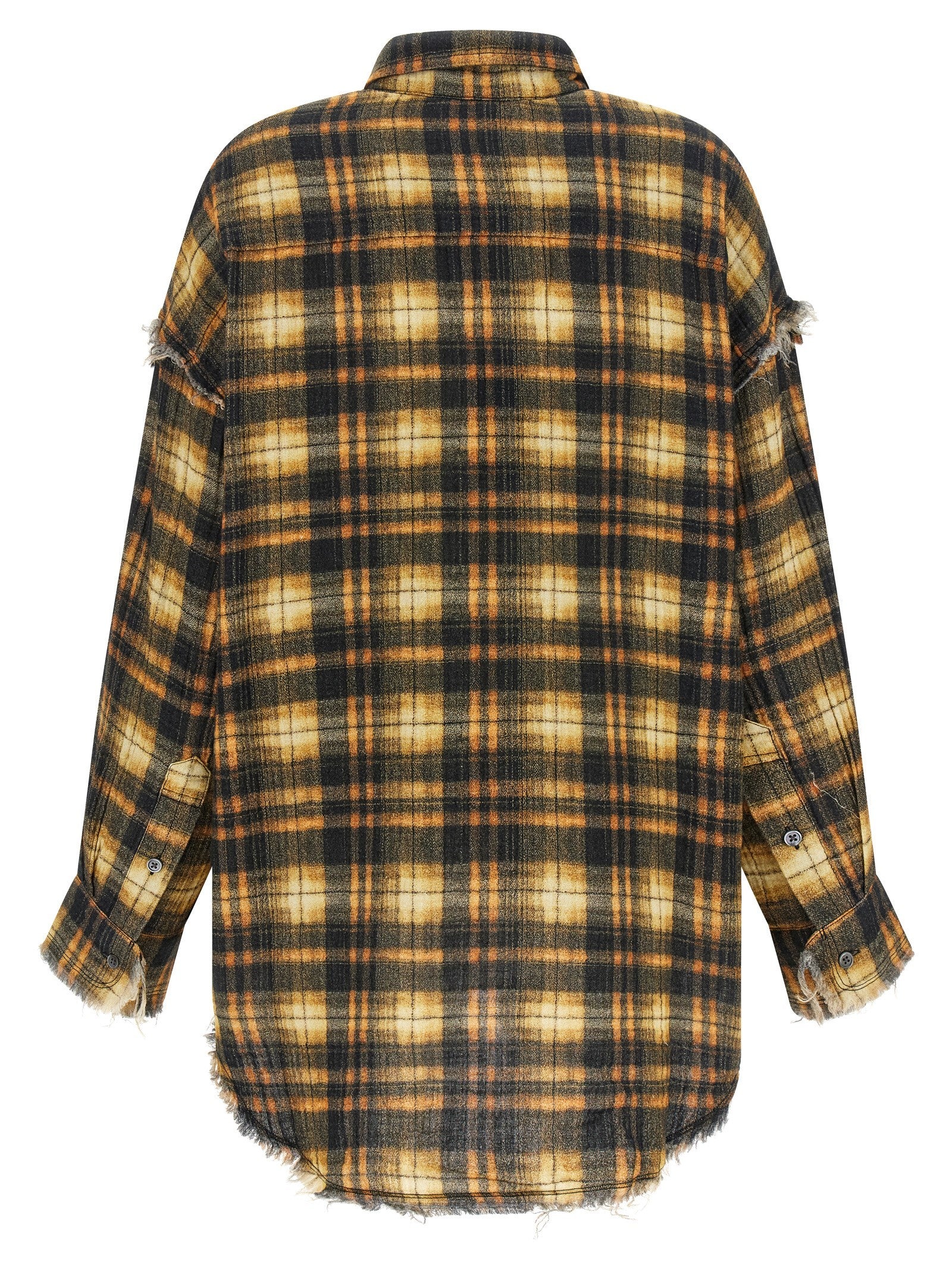 R13 Raw Cut Hem Shirt Brown