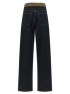 MM6 Maison Margiela Raw Cut Waist Jeans Blue
