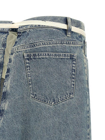 Maison Margiela Raw Hem Denim Skirt Blue