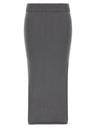 Entire Studios Raw Knit Skirt Grey