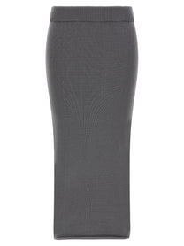 Entire Studios Raw Knit Skirt Grey