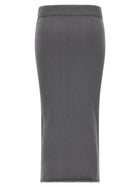 Entire Studios Raw Knit Skirt Grey, view 2