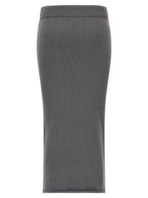 Entire Studios Raw Knit Skirt Grey, view 2