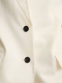 Toteme Women's Raw Lapel Blazer White