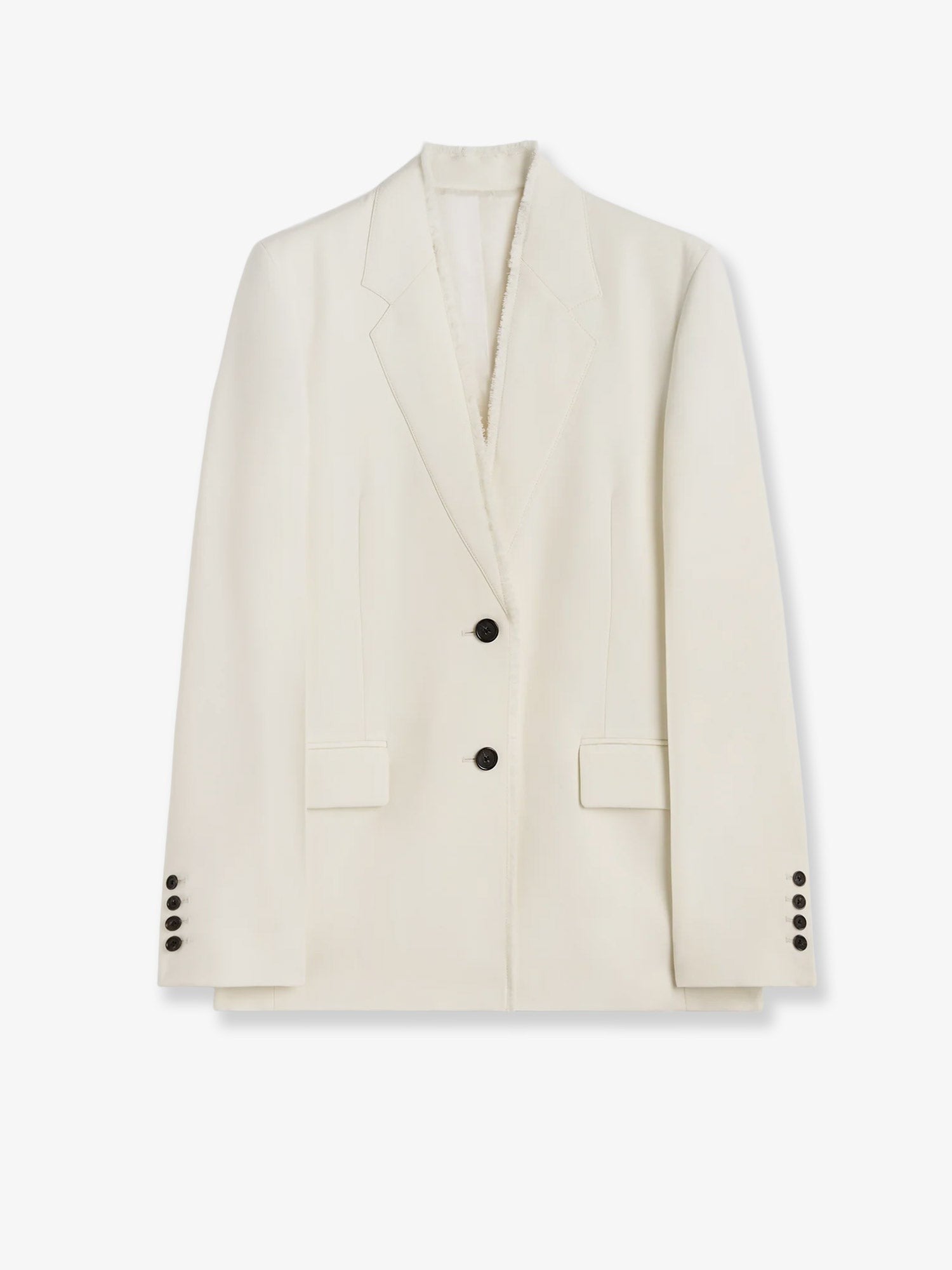 Toteme Women's Raw Lapel Blazer White