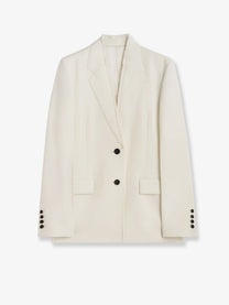 Toteme Women's Raw Lapel Blazer White