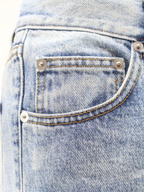 Tonywack Men's Re Cut Flared Cotton Jeans Blue