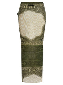 Jean Paul Gaultier Re Edition the Green Cartouche Skirt Gold