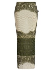 Jean Paul Gaultier Re Edition the Green Cartouche Skirt Gold