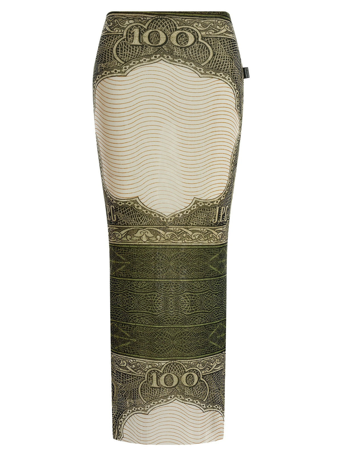 Jean Paul Gaultier Re Edition the Green Cartouche Skirt Gold