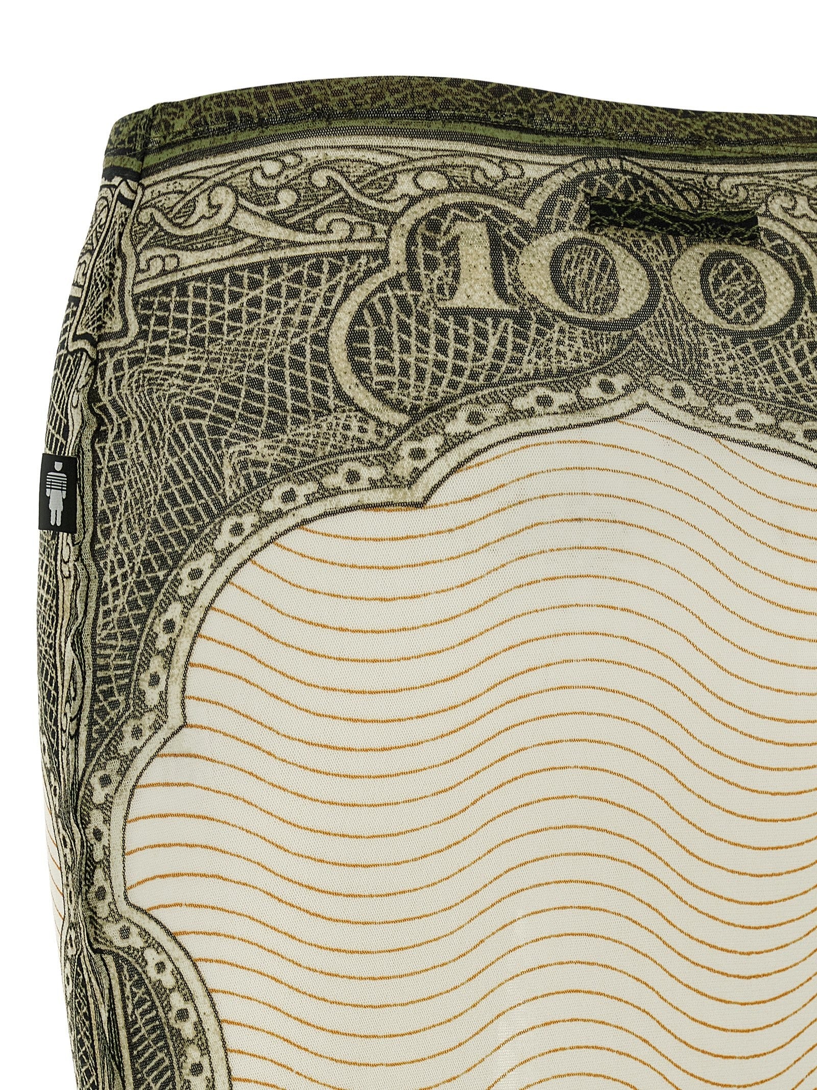 Jean Paul Gaultier Re Edition the Green Cartouche Skirt Gold