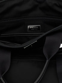 PRADA Re Nylon and Saffiano Backpack Shopping Bag Black