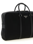PRADA Re Nylon and Saffiano Travel Bag Black, view 3