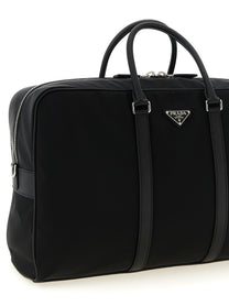 PRADA Re Nylon and Saffiano Travel Bag Black