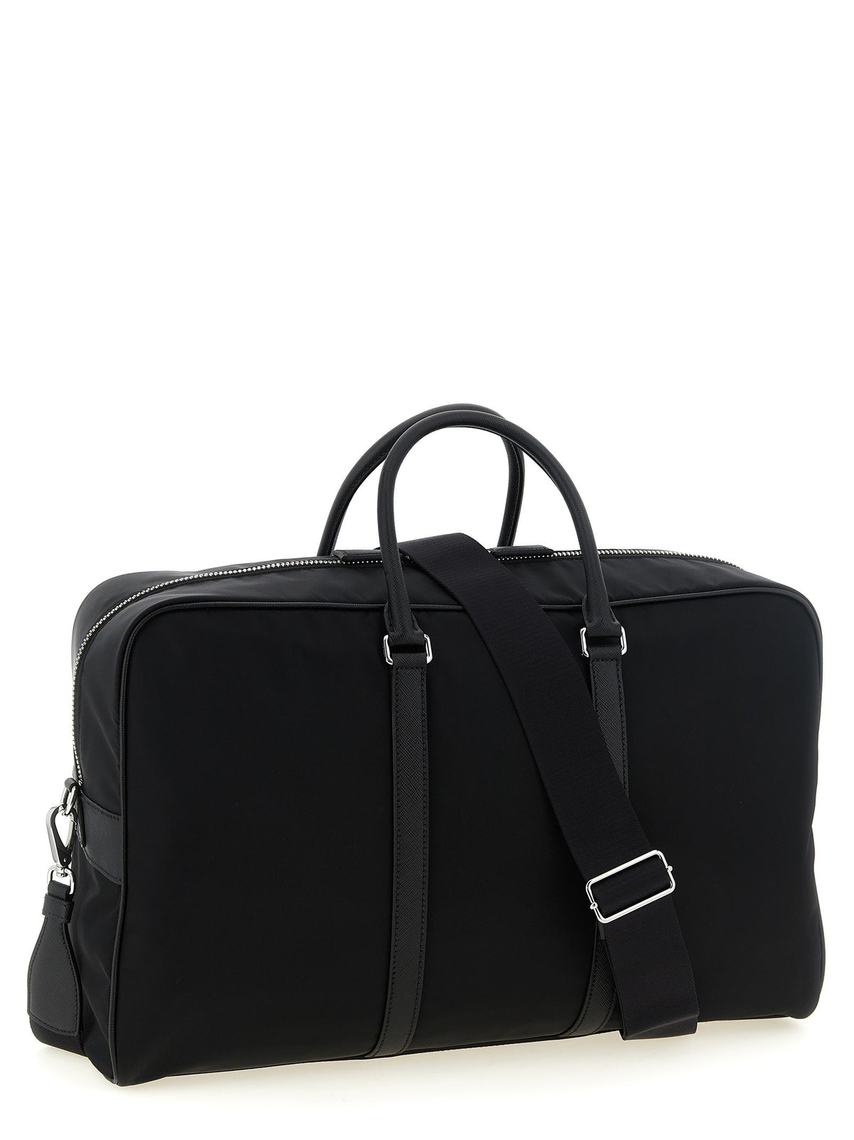 PRADA Re Nylon and Saffiano Travel Bag Black, view 2
