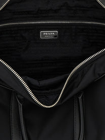 PRADA Re Nylon and Saffiano Travel Bag Black
