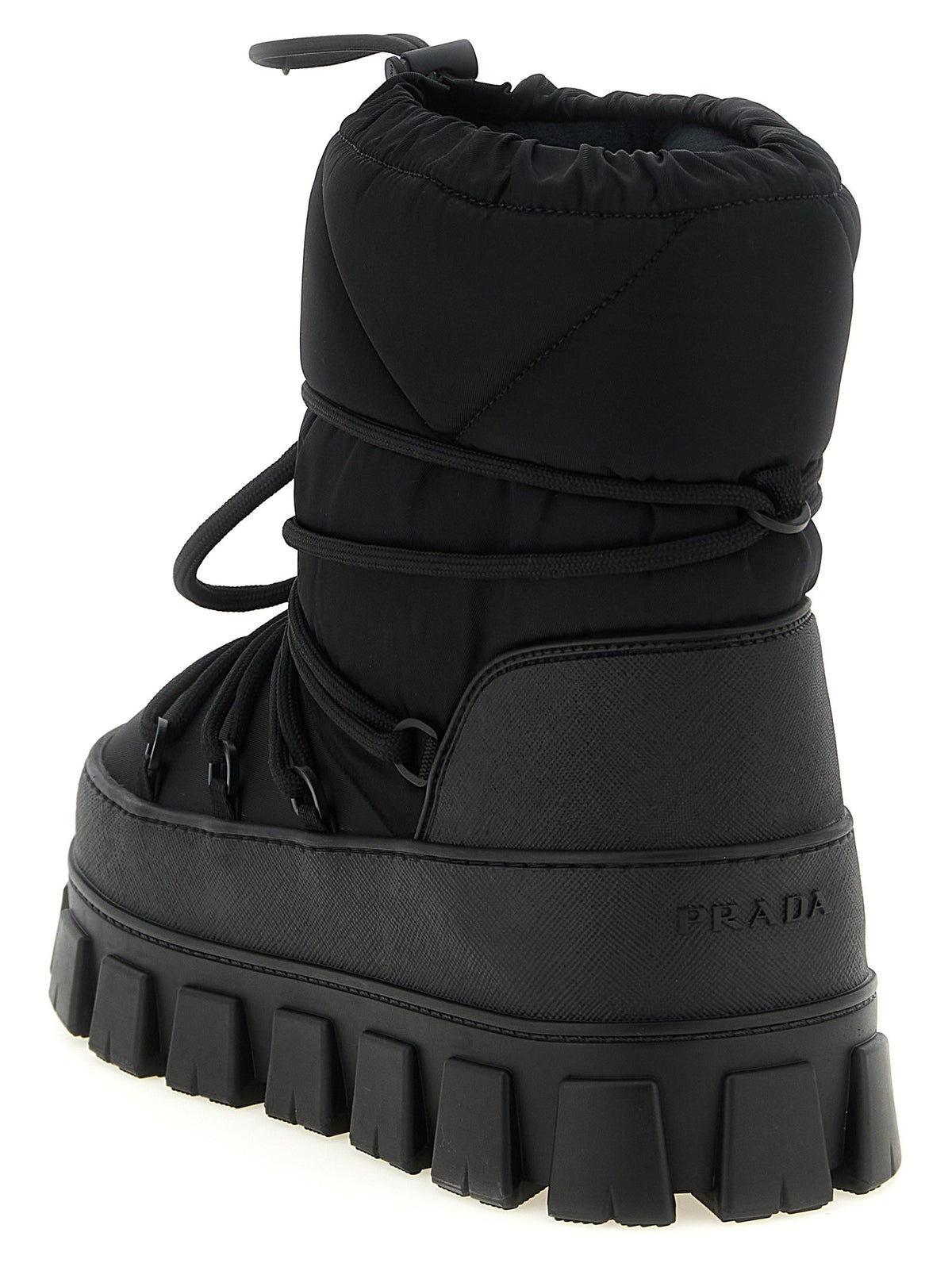 PRADA Re Nylon Ankle Boots Black, view 3