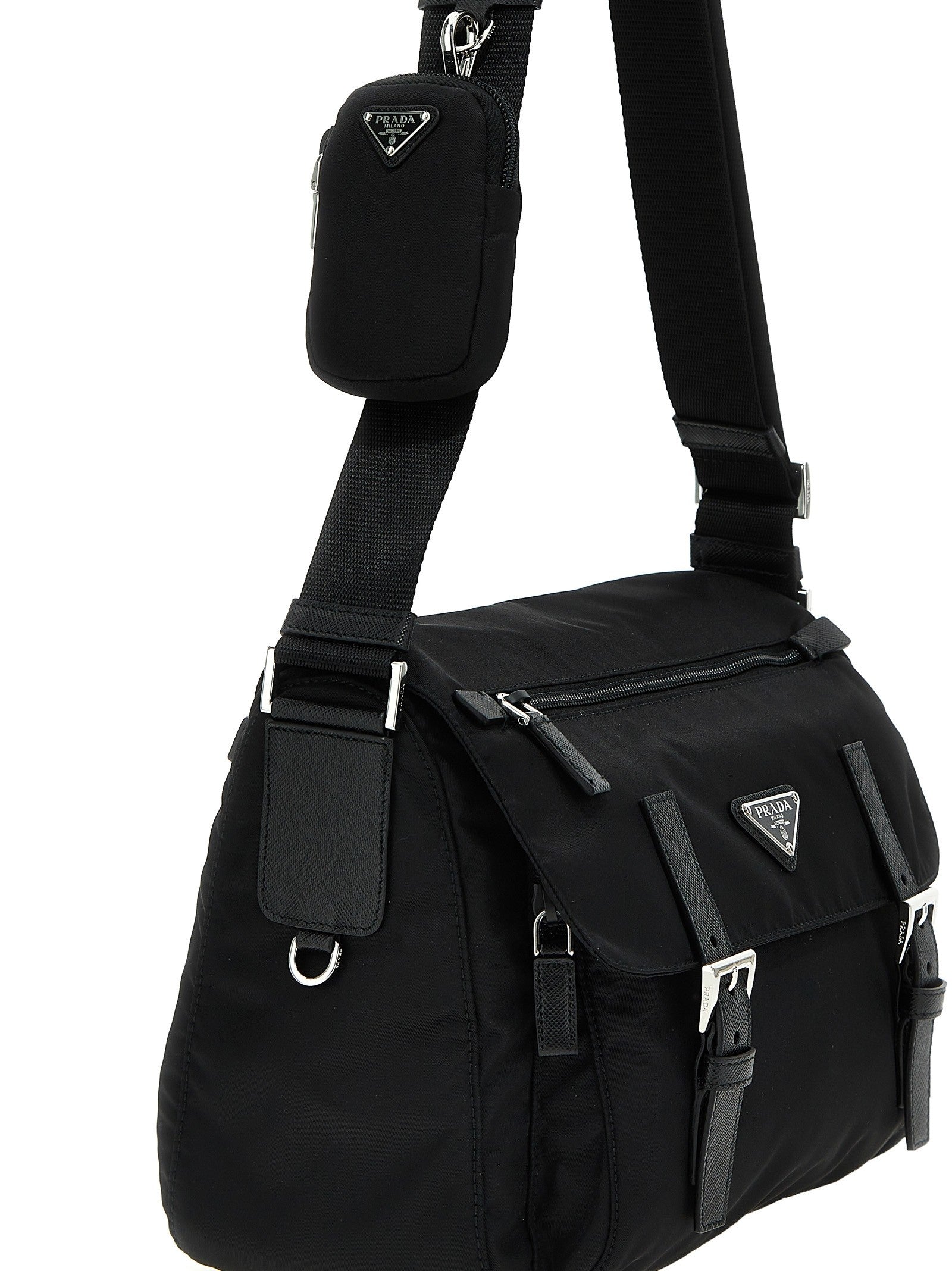 Prada Re Nylon Crossbody Bag Black