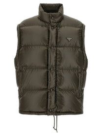 PRADA Re Nylon Down Jacket Grey