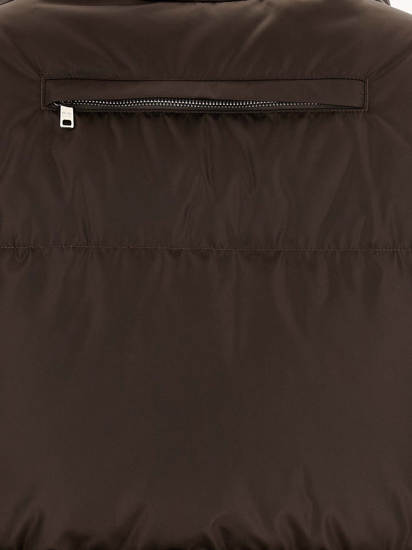 PRADA Re Nylon Down Jacket Brown