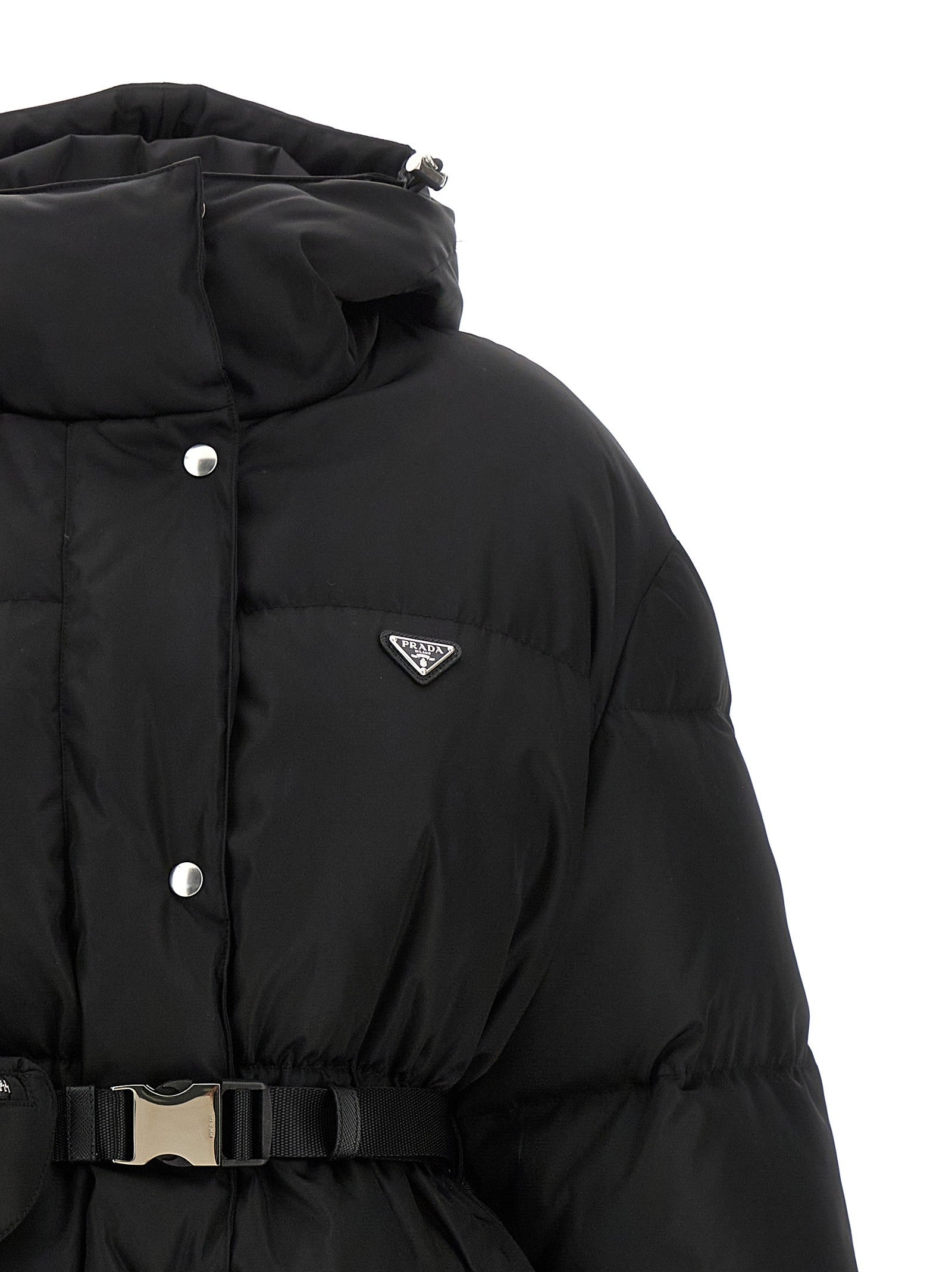 Prada Re Nylon Down Jacket Black