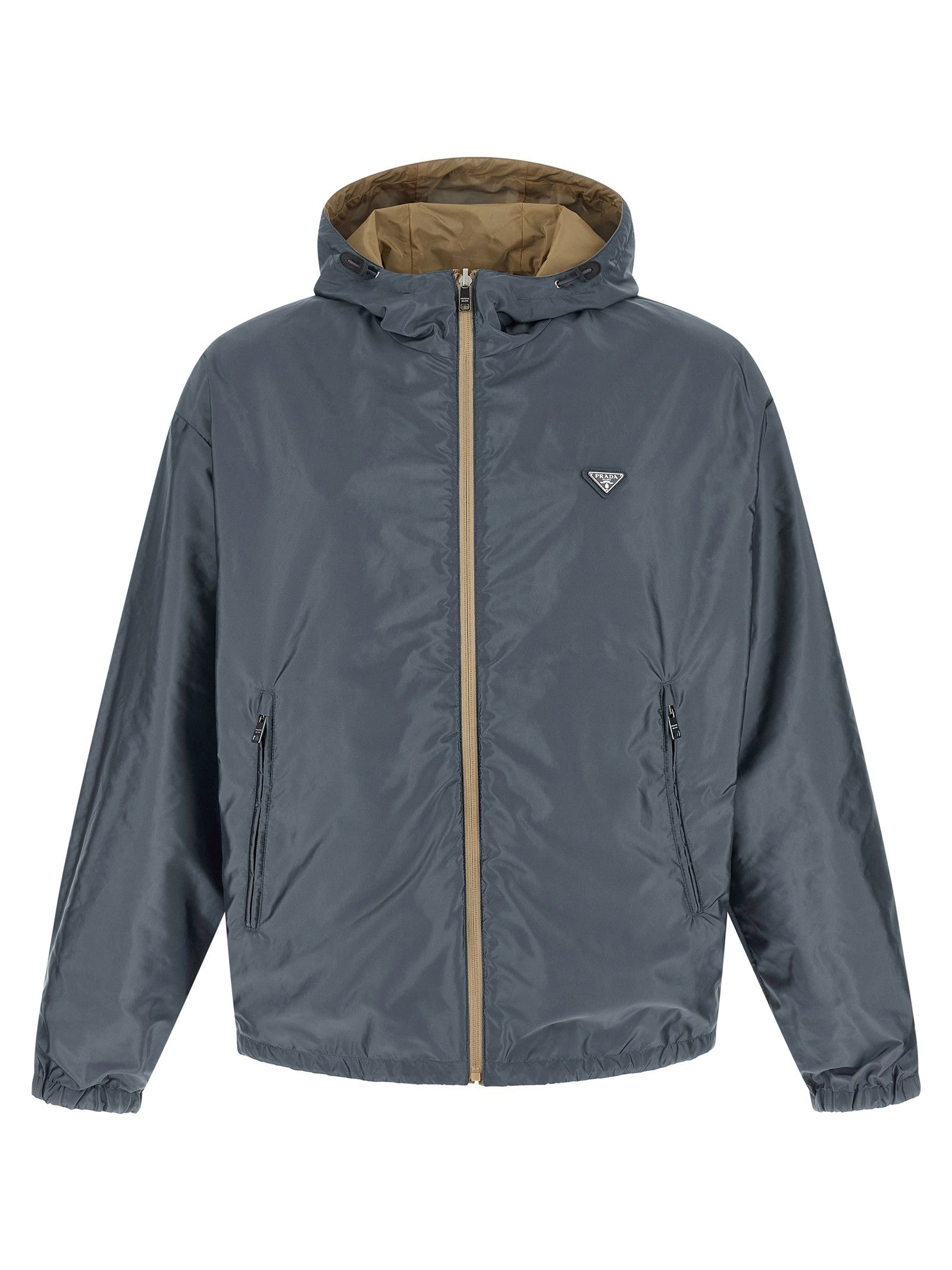 PRADA Re Nylon Feather Reversible Jacket Gold