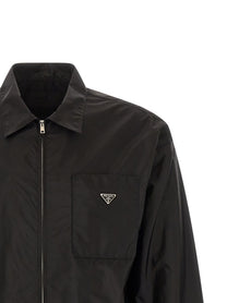 PRADA Re Nylon Feather Shirt Black