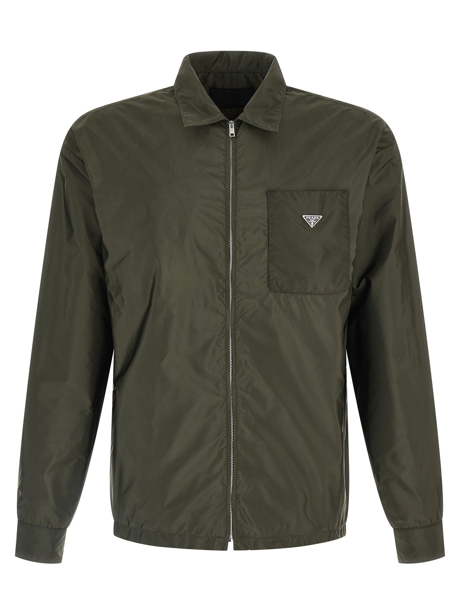 PRADA Re Nylon Feather Shirt Green