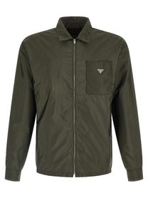 PRADA Re Nylon Feather Shirt Green