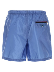 PRADA Re Nylon Feather Swimsuit Blue
