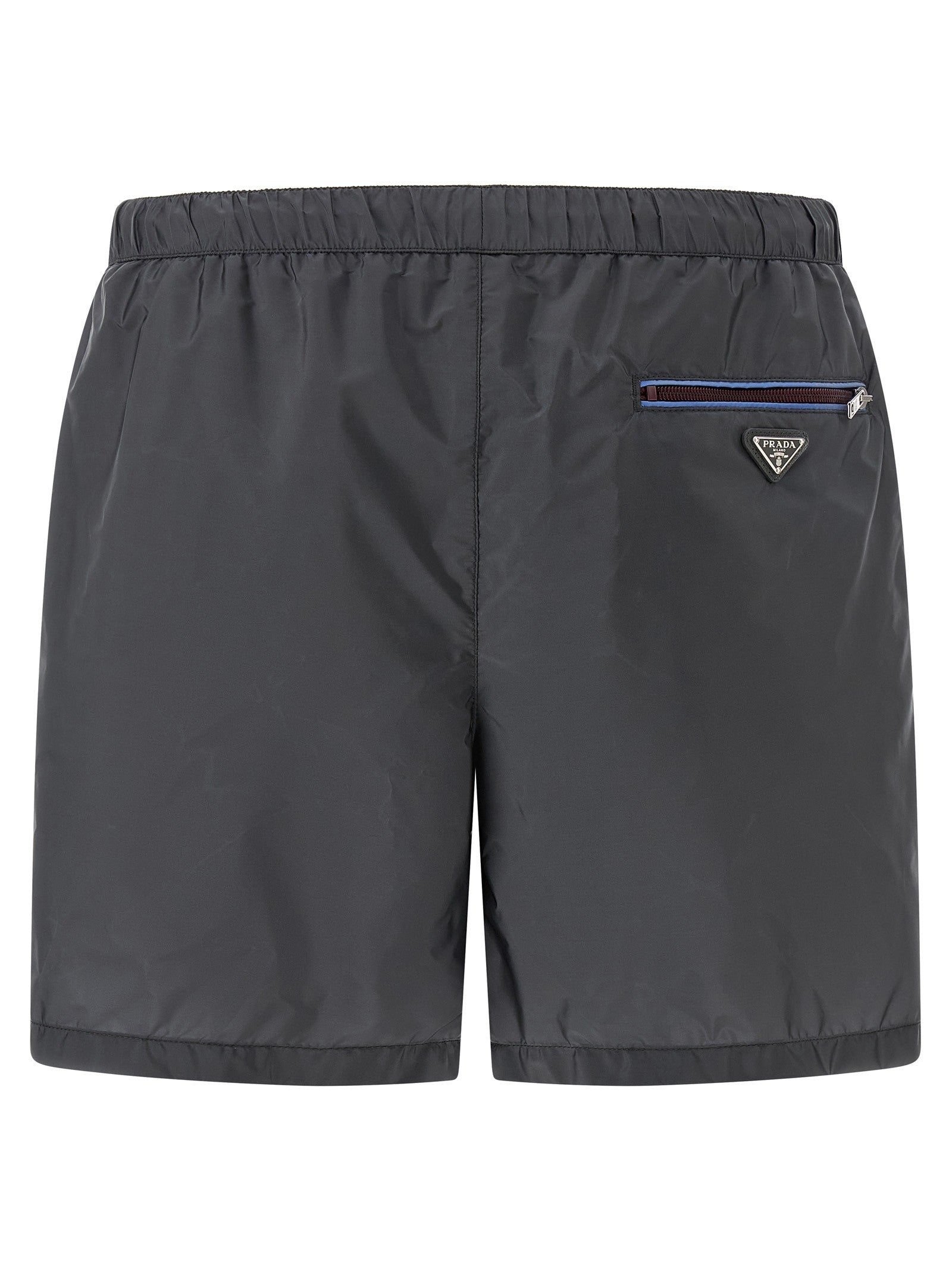 PRADA Re Nylon Feather Swimsuit Grey