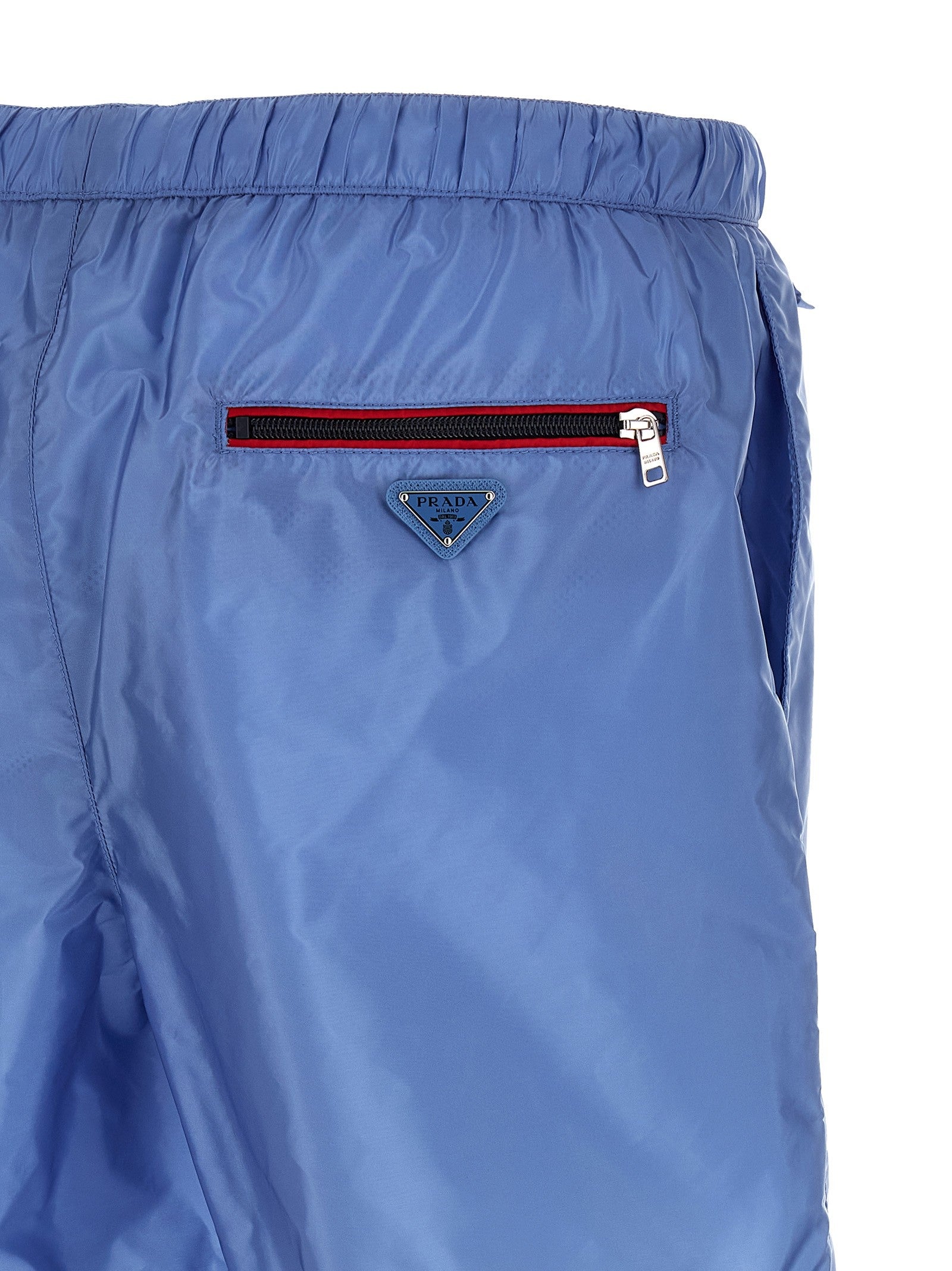 PRADA Re Nylon Feather Swimsuit Blue