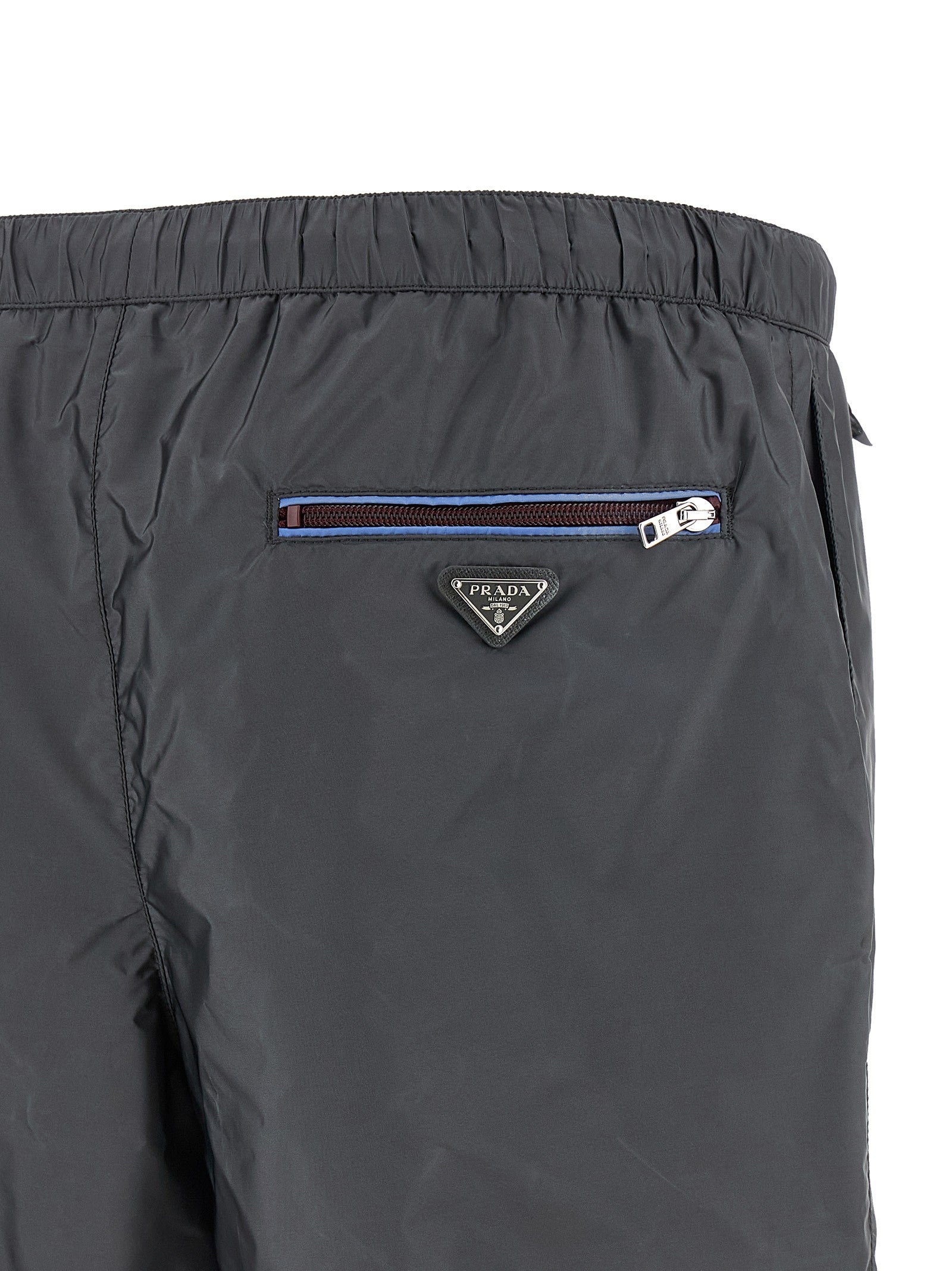 PRADA Re Nylon Feather Swimsuit Grey
