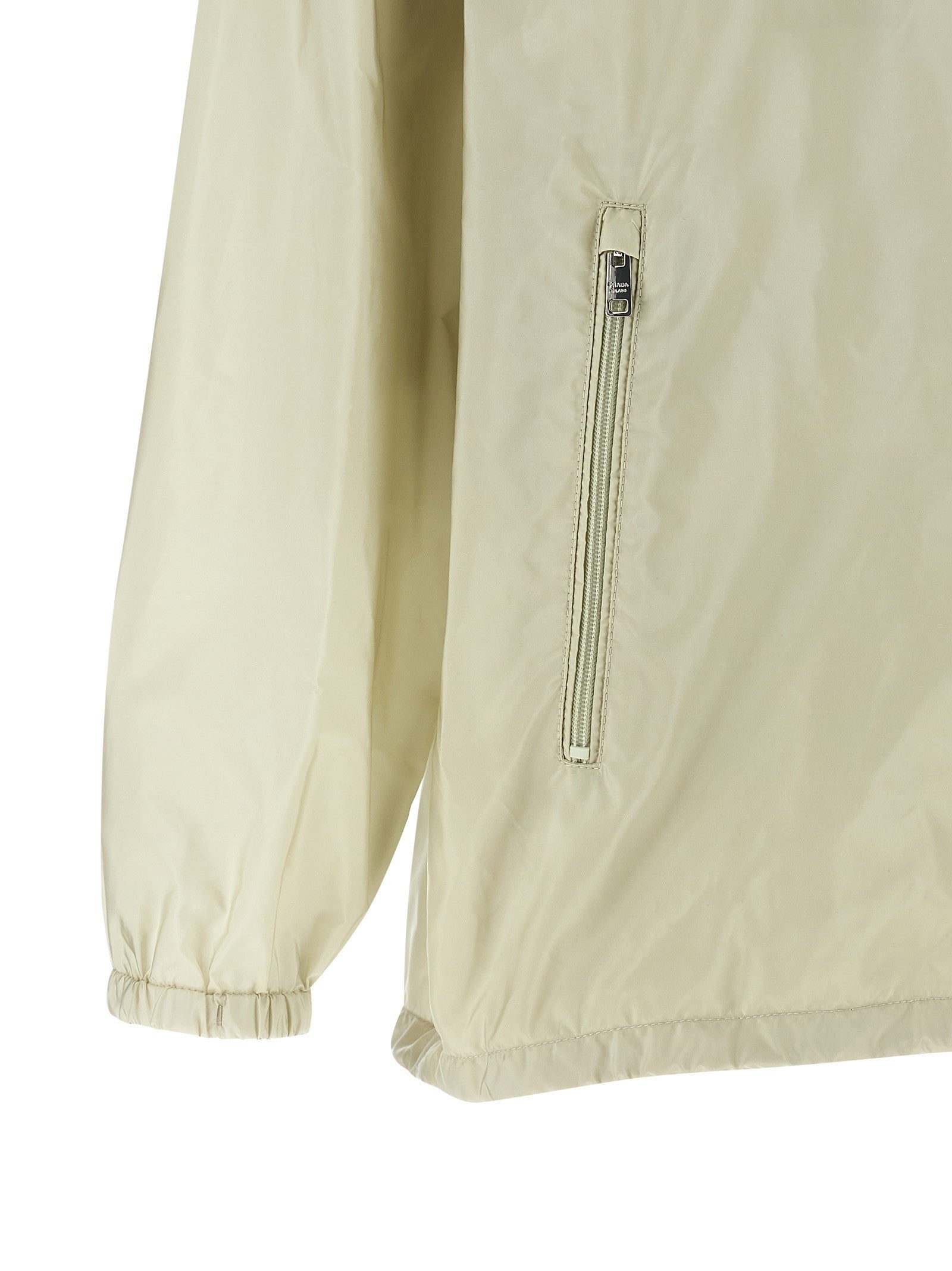 Prada Re Nylon Feather Windbreaker Beige
