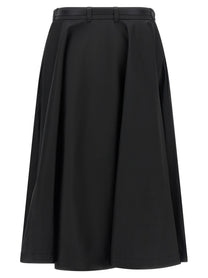 Prada Re Nylon Flared Skirt Black