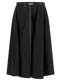 Prada Re Nylon Flared Skirt Black
