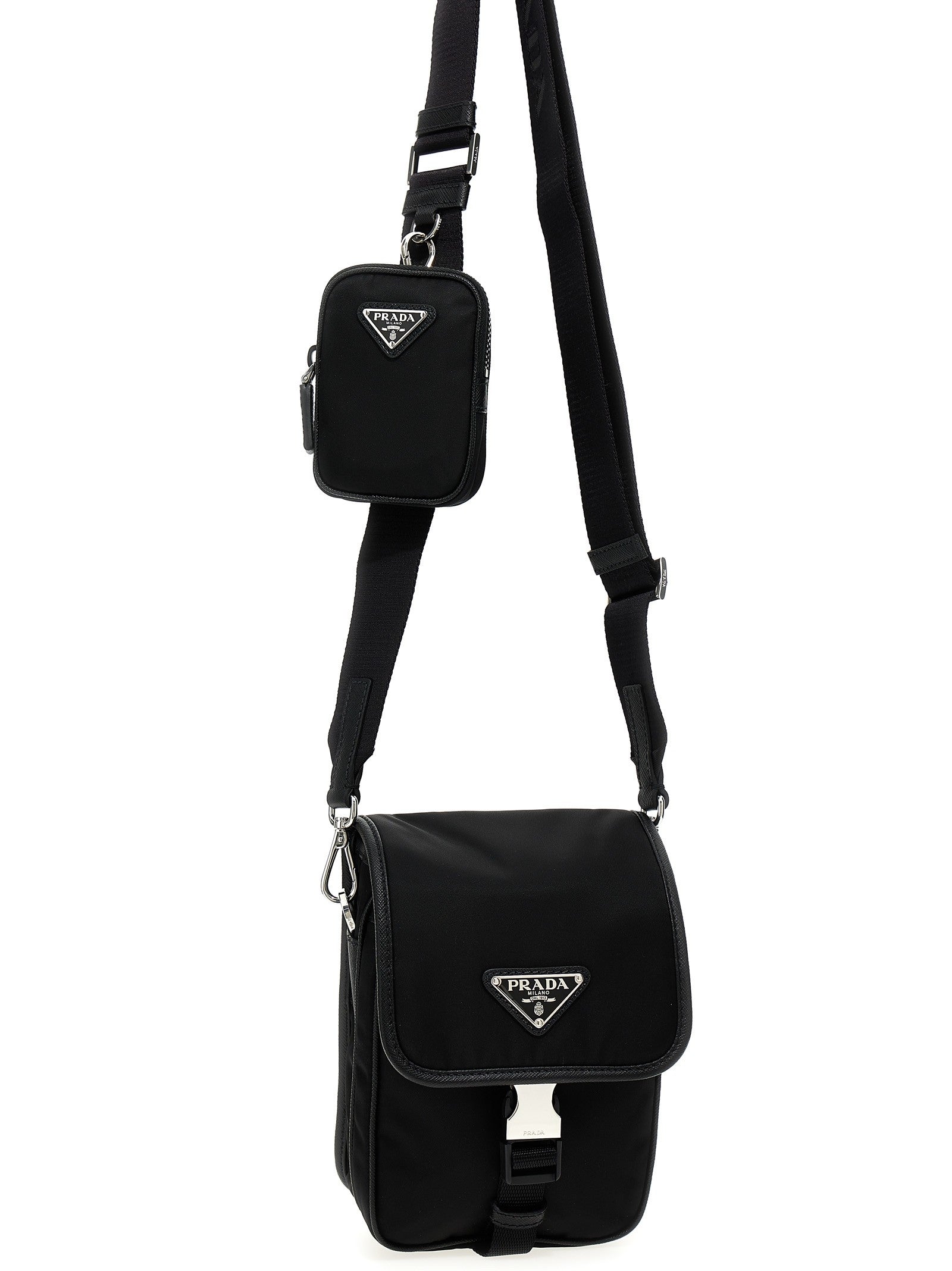 Prada Re Nylon Crossbody Bag Black