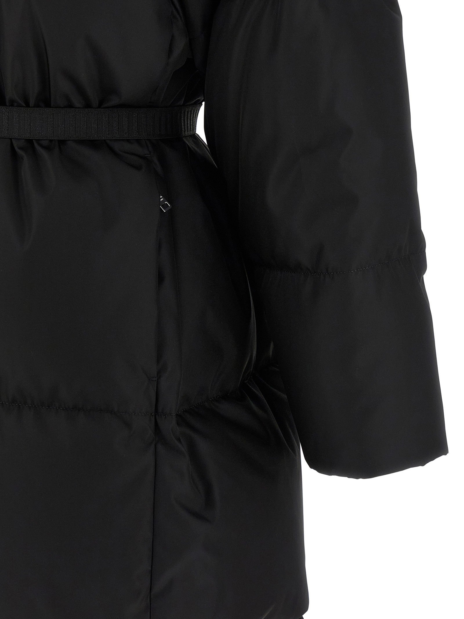 PRADA Re Nylon Maxi Down Jacket Black